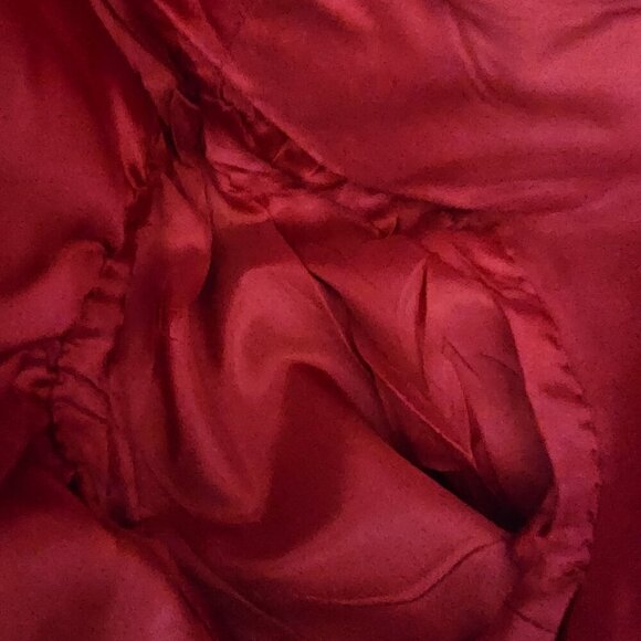 Tahari Vintage Linen Blend Long Sleeve Button Up Suit Jacket Red Blazer - Picture 5 of 9